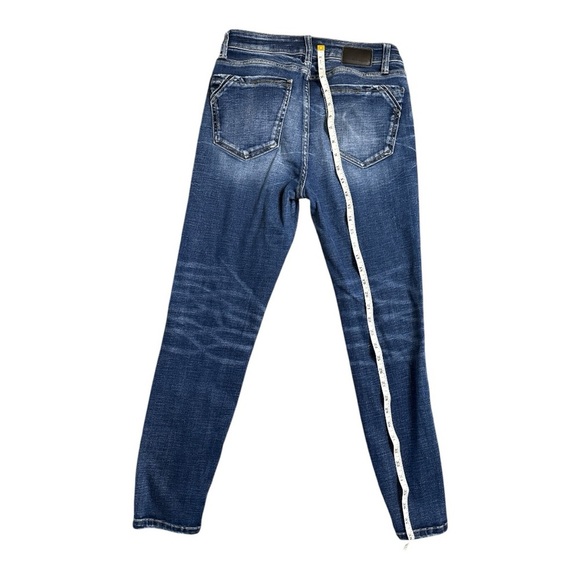 Blue Skinny Jeans with Distressed Details - Picture 4 of 6